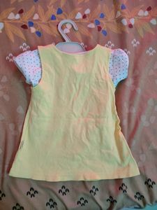 Dungree Frock With Ineer Tee