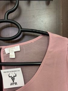 IMPORTED Chic Peach Tiered Long Sleeve Top