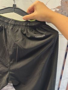 Unisex Black Athletic Pants, Waist- 28