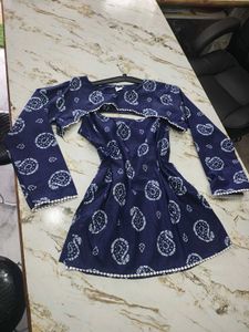 cotton 2 in 1 kurti with back dori