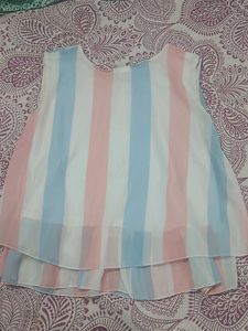 Striped Pastel Sleeveless Top