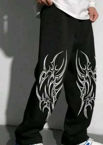 Black Tribal Print Sweatpants