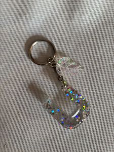 Sparkly Letter J Keychain