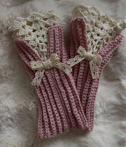 Lace Crochet Gloves🧁
