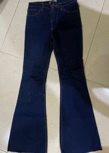 Raw Hem Bootcut Denim.