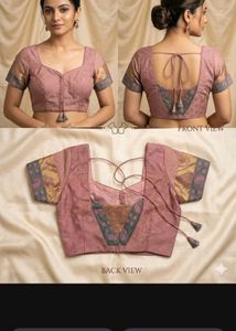 Elegant Pink Brocade Blouse