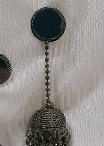 Ethnic Mirror Jhumka Earrings
