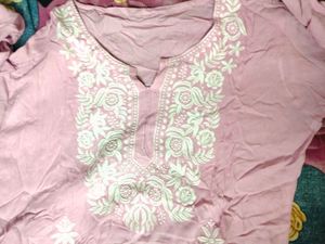 Pink Chikankari Kurti