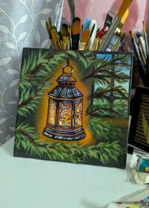 Mini Hand-Painted Lantern Art