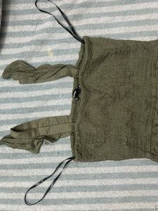 Cute Smocked Olive Green Top