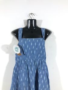 Blue Printed Maternity Kurta(Women’s)