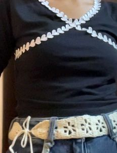 Boho crochet belt women