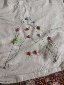 Beaded Necklace and Earring Set