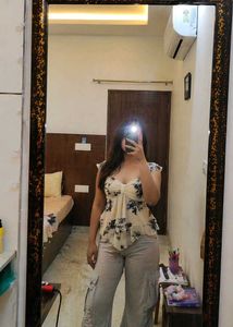 Floral Print Ruffle Top