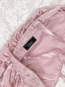 vintage pink lace tiered dress 💗
