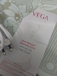 VEGA INSTA GLAM 1000 HAIR DRYER