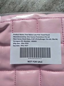 Pastel Pink Quilted Pouch