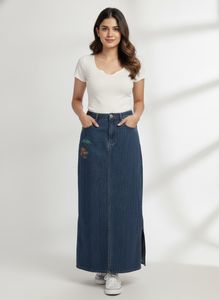 Denim Long Skirt 💙 (fixed)