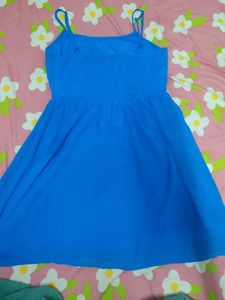 Vibrant Blue Spaghetti Strap Dress