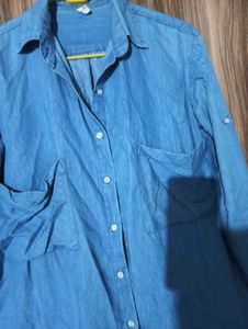 Denim Button-Up Shirt