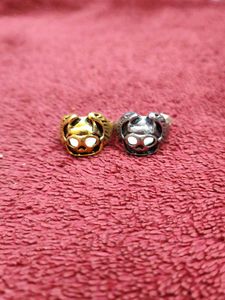 Unique Pig Face Rings (Set of 2)
