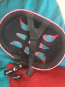 Kids Pink Helmet And Safety Kit