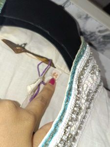 Elegant White Embellished Kurta pent set