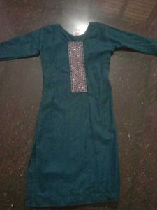 Dark blue Embellished Kurta