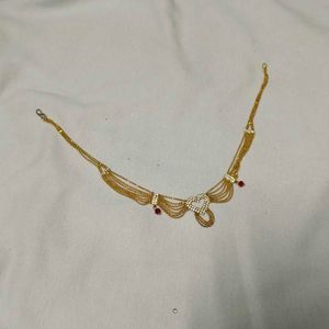 Gold Chain Necklace with Heart Pendant