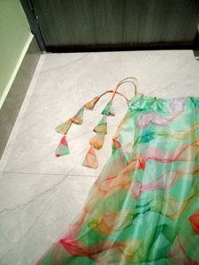 Flowy Floral Print Ethnic Skirt