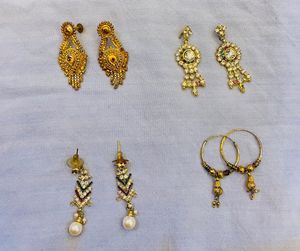 set of 4 earings for women
