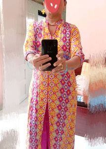 Multi Color Front Slit Kurti.