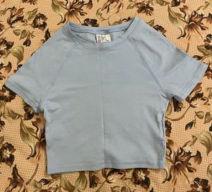 Light Blue Cropped T-Shirt