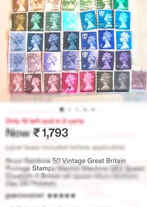 60+ GreatBritainQueenElizabeth2 Stamps