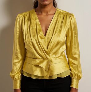 Yellow Peplum Top