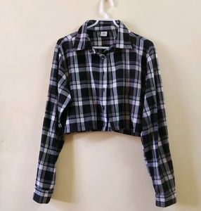 Cropped Plaid Flannel