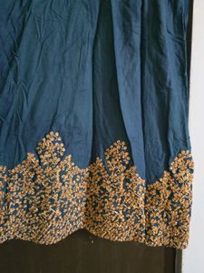 Embroidered Blue Maxi Dress