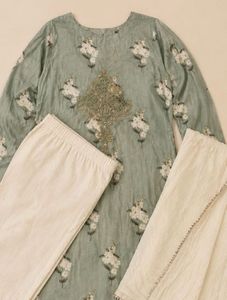 Embroidered Kurta Set with Dupatta