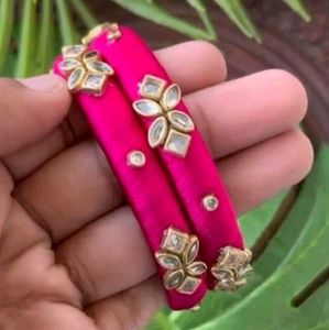 Elegant  Silk Thread Bangles any one pair