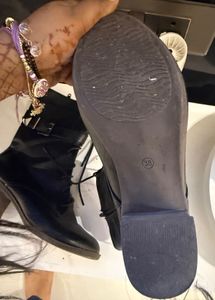 Stylish Navy Blue Lace-Up Boots