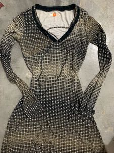 Chic Patterned Long Sleeve Dress