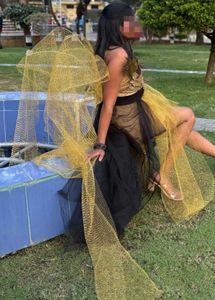 Gold costume - handmade feather top and wings