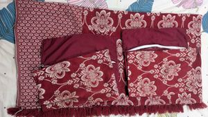 Maroon Floral Bedding Set
