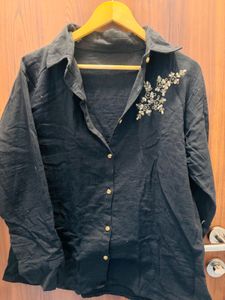 Black Embroidered Blouse