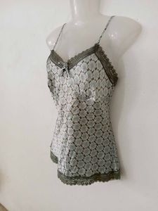 Floral Lace Trim Cami Top