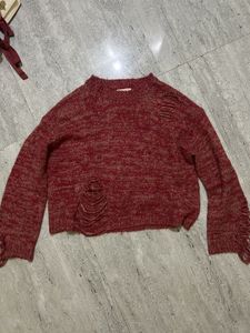 Distressed Knit Sweater