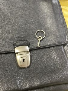 Classic Black Leather Shoulder Bag