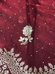 Elegant Maroon Saree