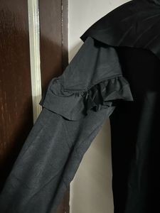 Chic Black Ruffle Top