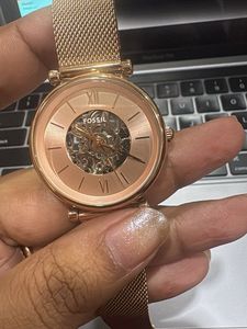 Fossil Rose Gold Mesh Watch